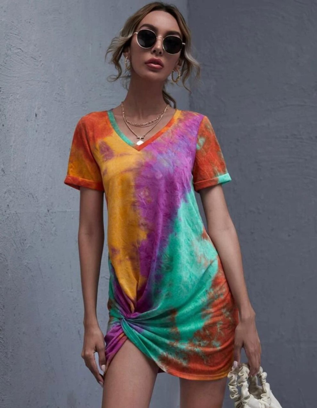 Estilo Homduras Vestido corto con mangas estilo TieDye – Soy Fashion Honduras
