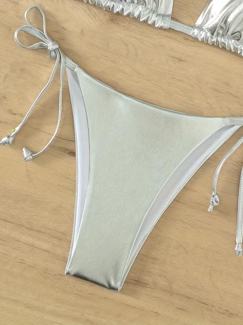 Traje de baño de dos piezas en forma de triangulo - Imagen 6